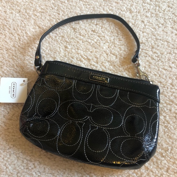 NWT Black Coach wristlet - Picture 2 of 8